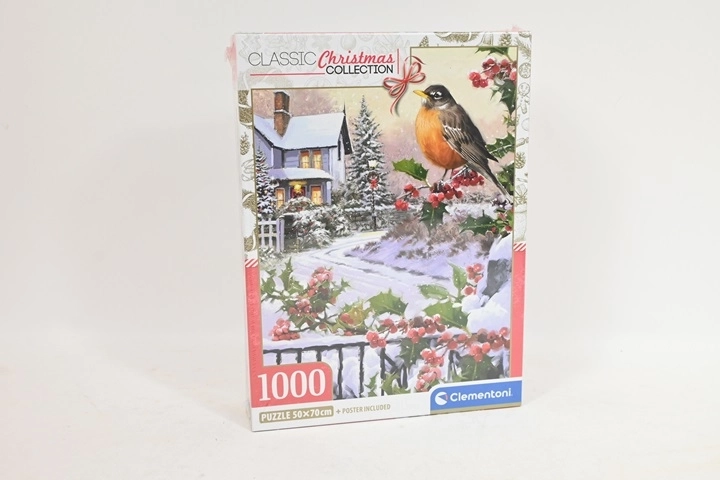 Puzzle Clementoni Christmas Collection – măcăleandru și ilex, 1000 de piese