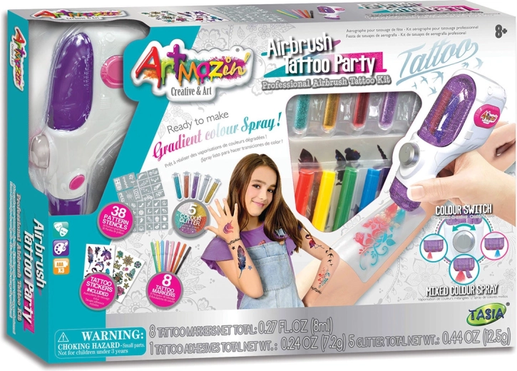 Studio de tatuaje Tasia cu aerograf, cu accesorii și 38 de șabloane