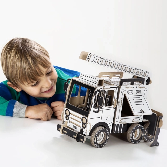 Puzzle 3D din carton Mașină Cisternă Pompieri