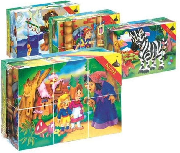 Mini puzzle cu imagini – 6 cuburi