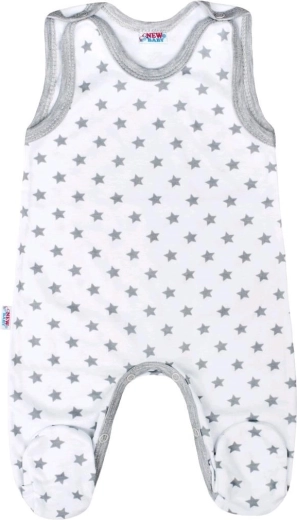 Salopetă pentru bebeluși New Baby Classic II gri cu steluțe 86 (12–18 luni)