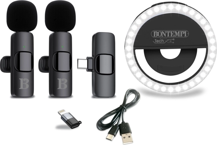 Mini lumină LED inelară cu trei niveluri de luminozitate