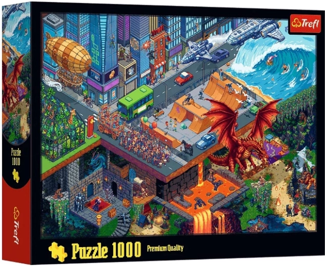 Puzzle 1000 de piese – oraș pixelat