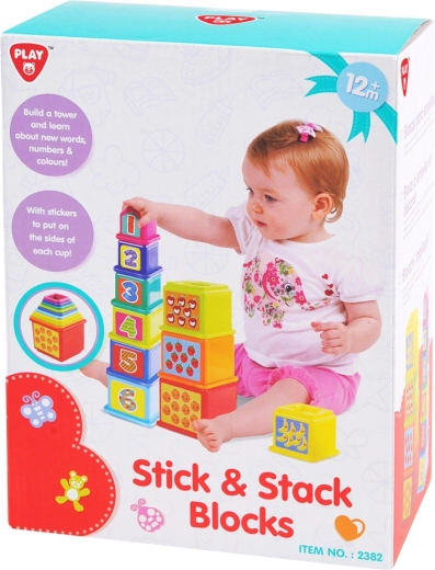 Cubi de construcție PLAYGO pentru copii de la 12 luni