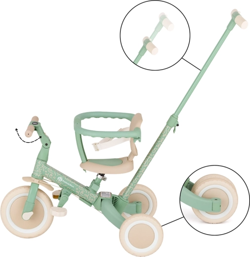 5în1 – tricicletă și bicicletă care crește odată cu copilul