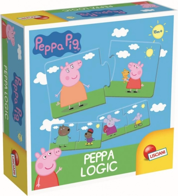 Peppa Pig puzzle din două piese pentru cei mai mici