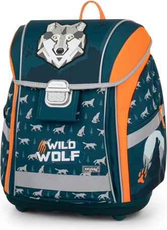 Rucsac școlar Wild Wolf cu structură ușoară