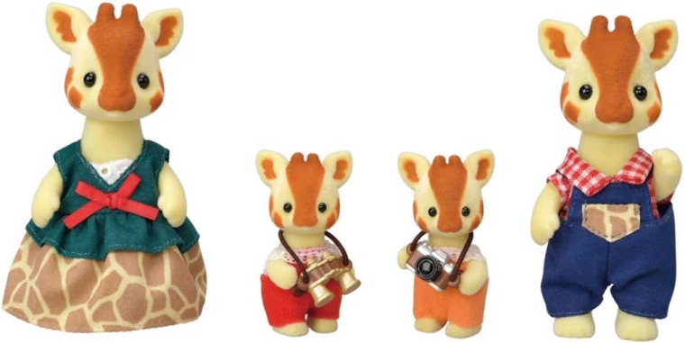 Familie de girafe formată din patru membri
