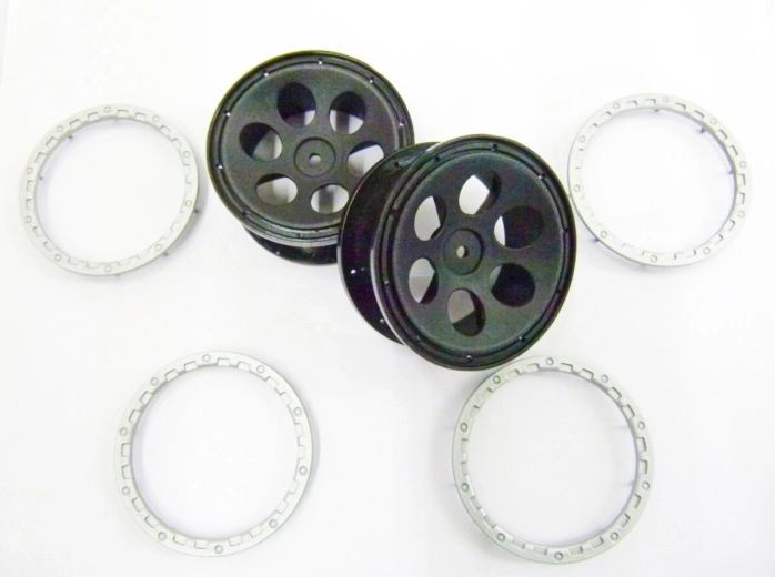 Set de jante gri General 1:10 cu inele decorative
