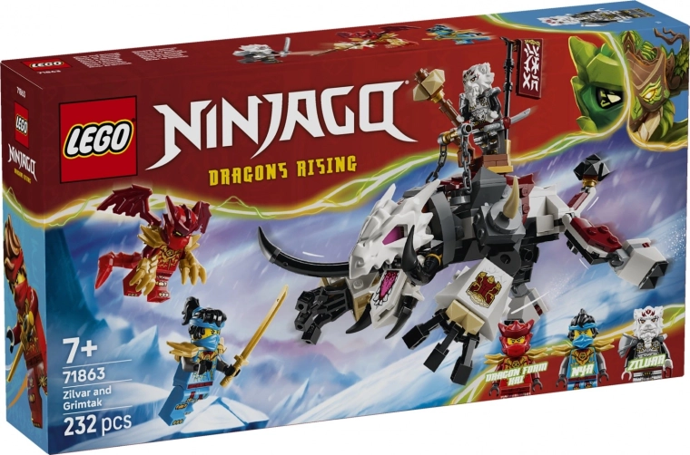 LEGO NINJAGO Zilvar și bestia dragonului Grimtak