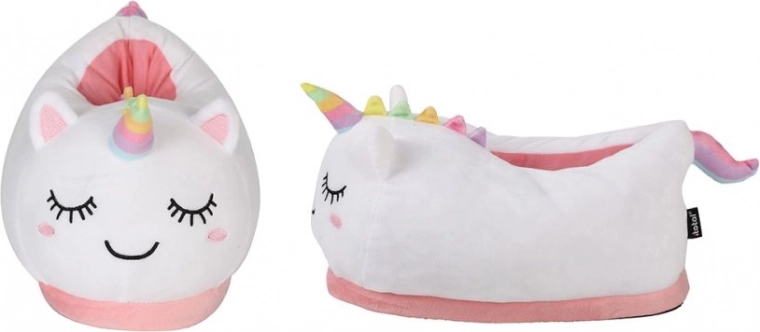 Papuci plușați unicorn