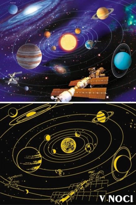 Puzzle luminos Ravensburger Sistemul Solar 500 piese