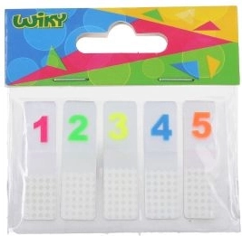 Bloc adeziv cu benzi numerotate – cifre, 5×20