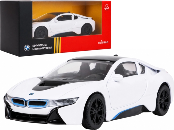 Model metalic BMW i8 RASTAR la scara 1:43, alb
