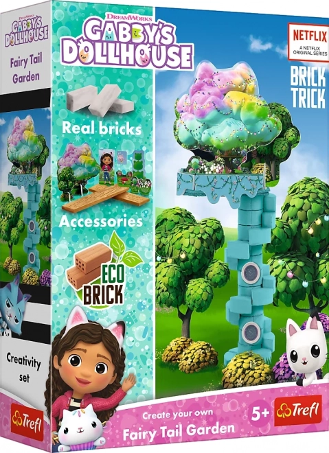 Set de construcție din cărămizi BRICK TRICK – Căsuța magică a lui Gabi: Grădina fermecată (34 piese) de la TREFL