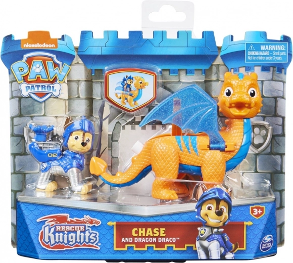 Paw Patrol Cavalerii curajoși – figurină cățeluș și dragon (asortiment)