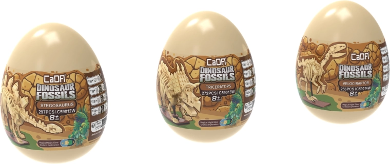 Trei dinozauri într-o singură colecție