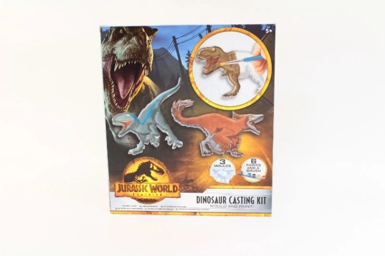 Jurassic World set pentru turnarea unui model de dinozaur din ghips cu vopsele