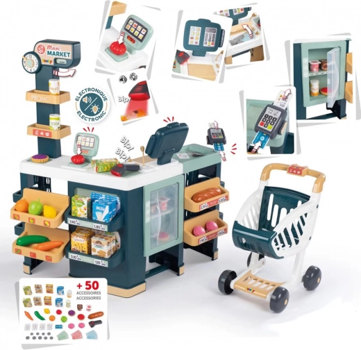 Supermarket pentru copii SMOBY cu Casă de Marcat Electronică