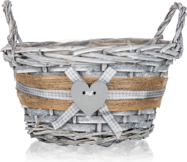 Decor rustic cu inimioară și panglică