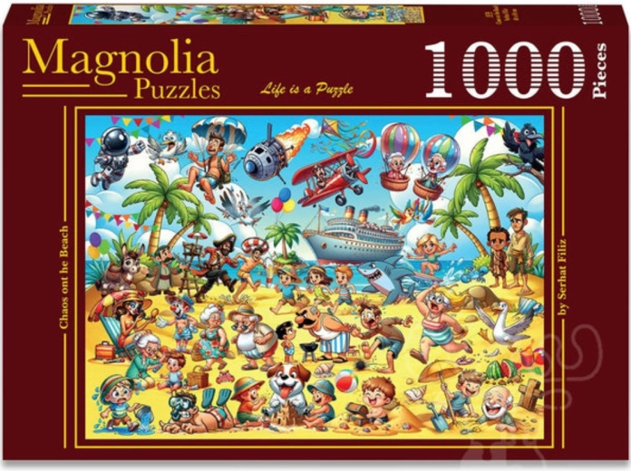 Puzzle Magnolia „Haos pe plajă” 1000 de piese