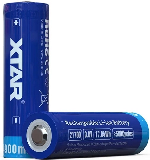 Acumulator Li-ion XTAR 21700 3,7 V 4900 mAh cu protecție - 1 bucată