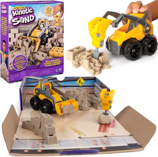 Spin Master Kinetic Sand – șantier de nisip cu basculantă, 545 g