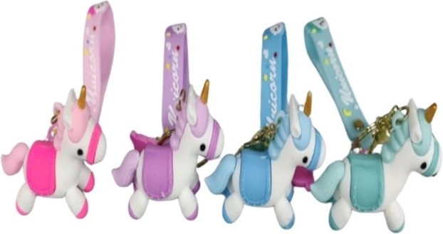 Breloc cu unicorn pentru chei, cu curea din silicon