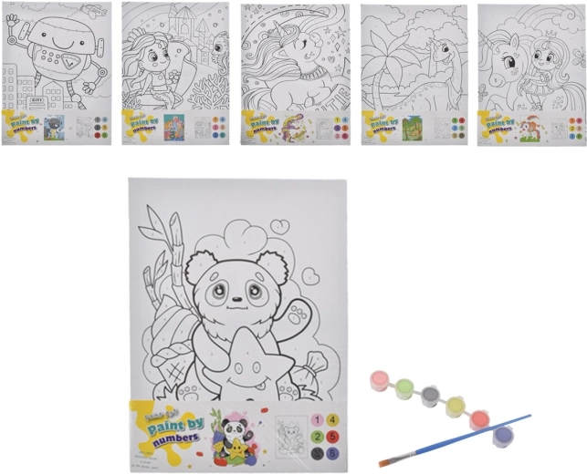 Set creativ de pictură pe numere 30 × 40 cm (8 buc., mix de modele)