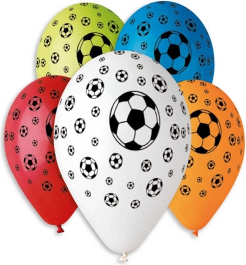 Balon gonflabil Gemar din latex cu imprimeu minge de fotbal 30 cm - 1 bucată