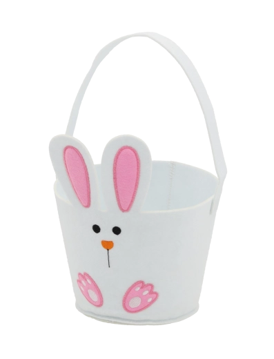 Coșuleț de Paște din fetru în formă de iepuraș, maro 17 × 23 cm