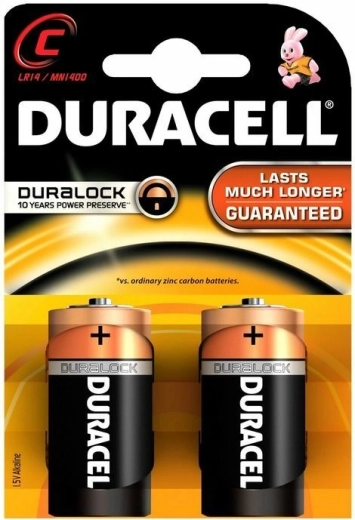 Baterii alcaline C 1,5 V DURACELL Basic, 2 buc
