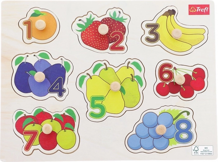 Puzzle din lemn FRUCTE – 8 piese