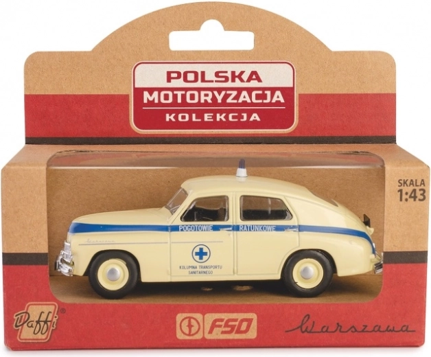 Model rulant Warszawa ambulanță 1:43