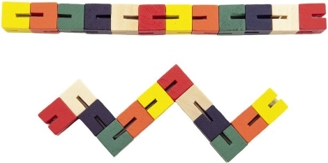 Șarpe puzzle din lemn Teddies