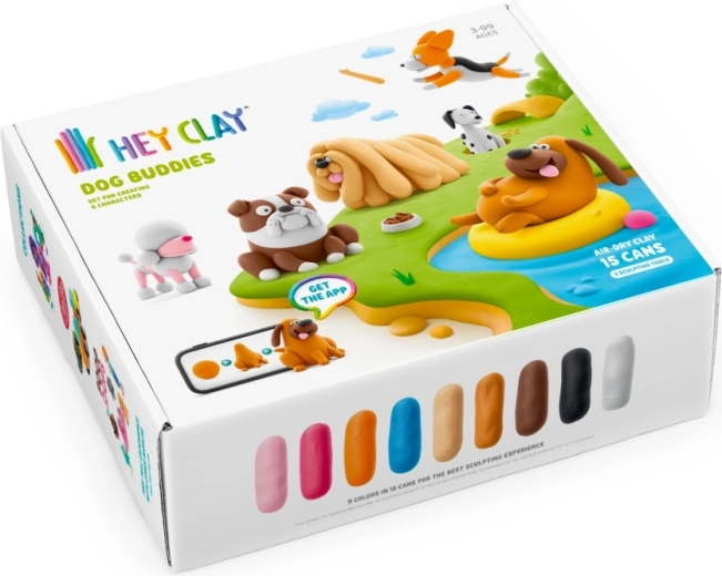 15 recipiente colorate cu pastă de modelat