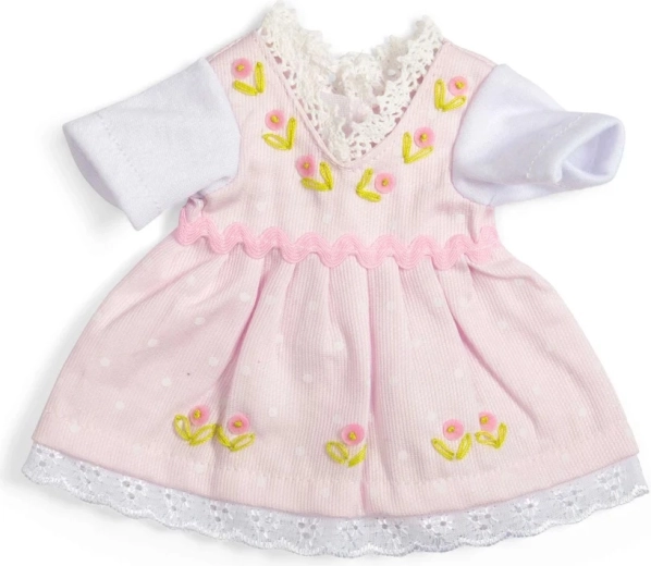 Bigjigs Toys rochie roz cu tricou alb pentru păpușă 28 cm