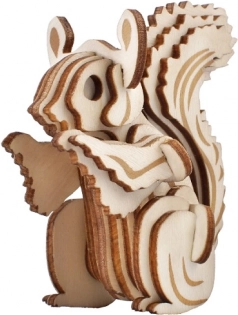 Woodcraft puzzle 3D din lemn – veveriță