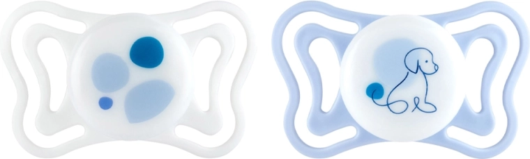 Chicco PhysioForma light suzetă ortodontică din silicon, albastră, 2–6 luni, 2 buc.