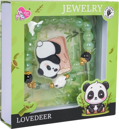 Set de bijuterii pentru copii Panda verde