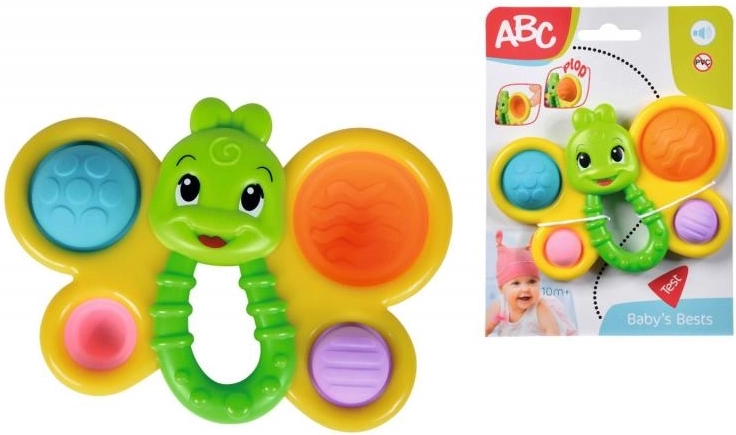 zornăitor fluture pentru bebeluși cu umpluturi moi și mâner