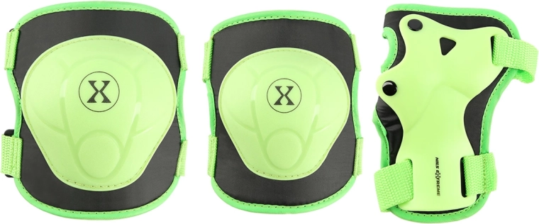 Set de protecții pentru patinaj și skateboard NILS Extreme H704 – verde – M