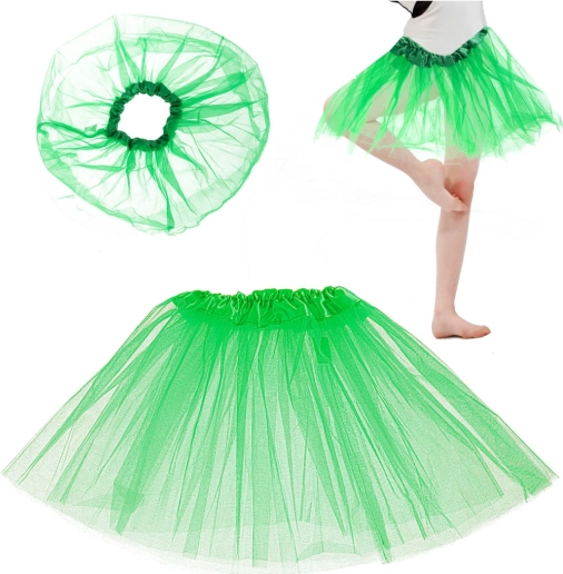 Fustă tutu din tul pentru copii – Verde