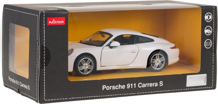 Model metalic Porsche 911 la scara 1:24, alb, RASTAR