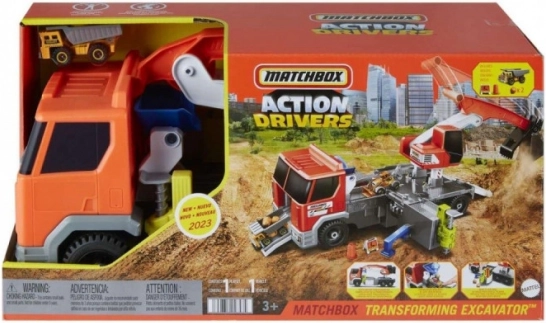 Set vehicule Matchbox camion basculant cu excavator