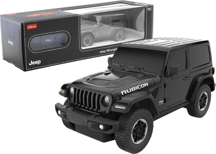 Mașinuță R/C 1:24 Jeep Wrangler JL Rubicon negru
