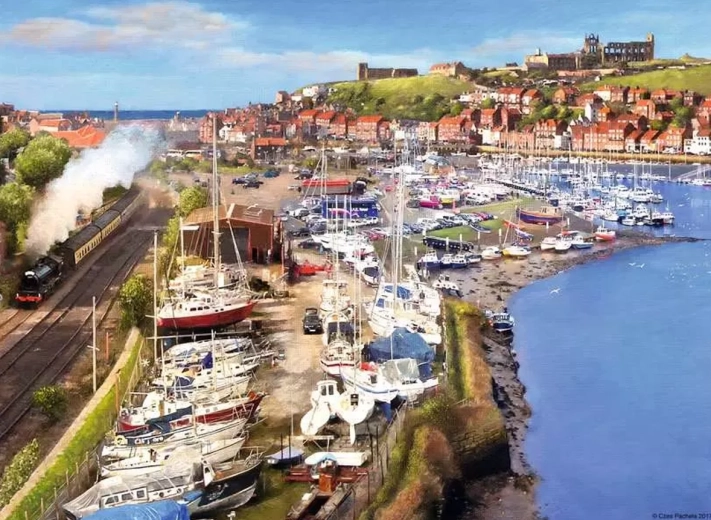 Scenă detaliată de port