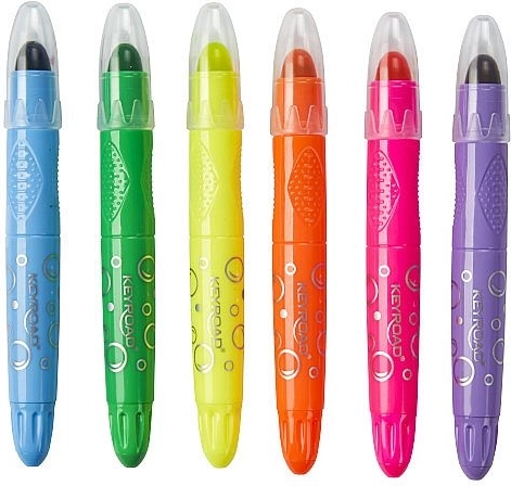 Pasteluri neon gel KEYROAD, set 6 buc