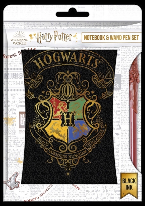 Set stilou și blocnotes Harry Potter: Creastă Colorată