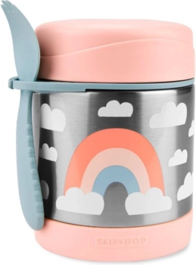 Skip Hop Spark Style termos pentru mâncare cu lingură-furculiță curcubeu 325 ml